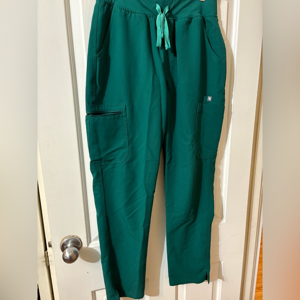 Figs Hunter Green Lola Scrub Pants